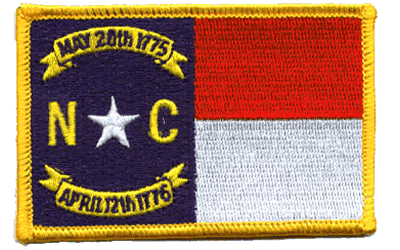 North Carolina State Flag - 2x3 Patch, Full Color